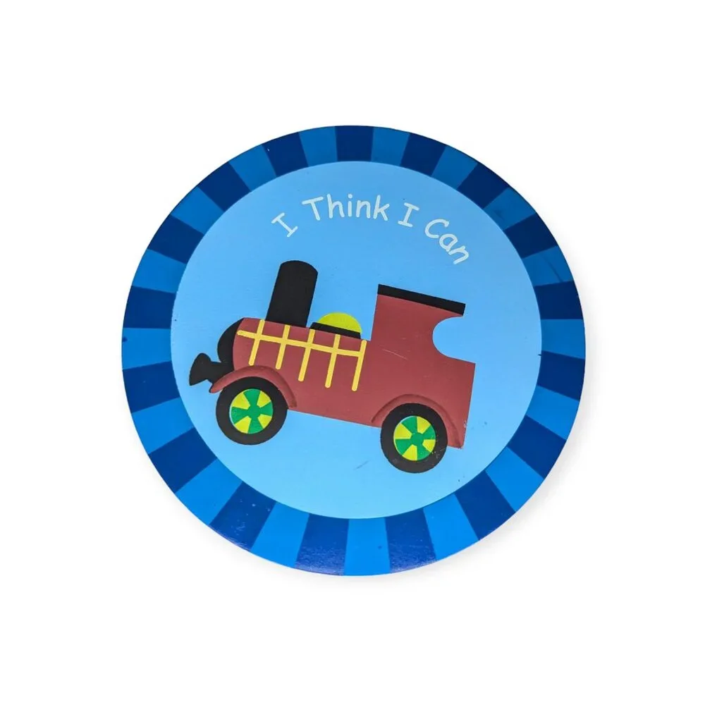 Wooden Doll Stool with a Train Theme
